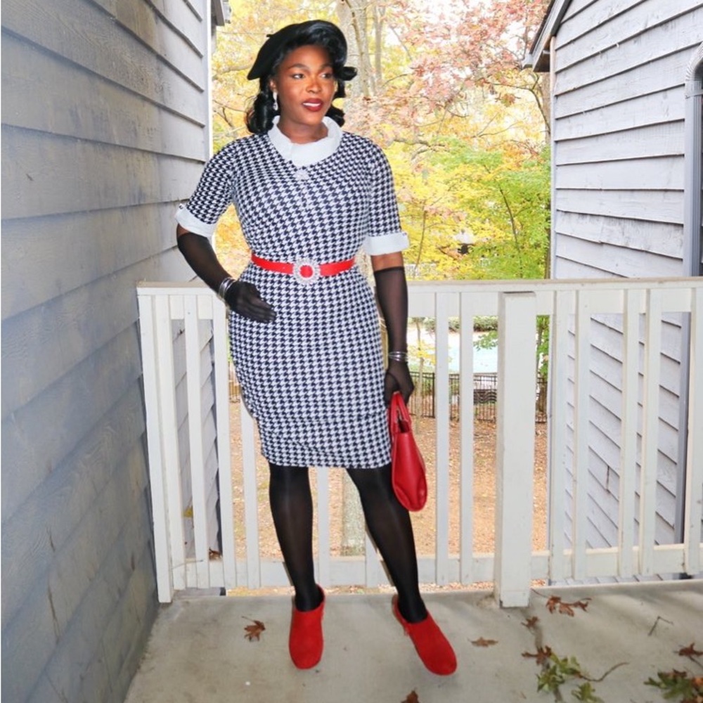 Houndstooth dress (sz L)